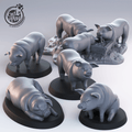 3D Printed Cast n Play Pigs Townsfolk 28mm 32mm D&D