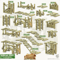 3D Printed Cast n Play Platforms Goblins Fort Set 28mm 32mm D&D