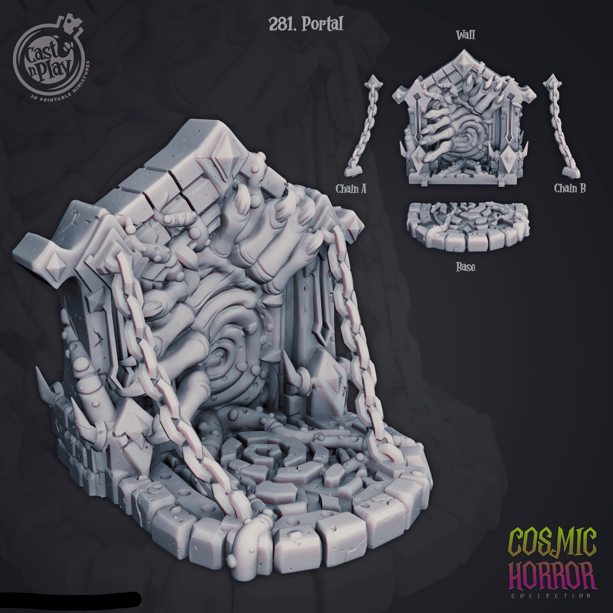3D Printed Cast n Play Portal Cosmic Horrors 28mm 32mm D&D