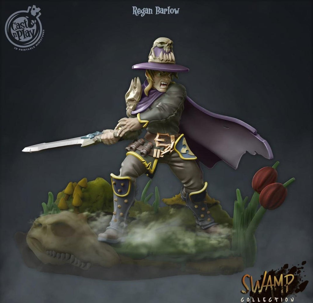 3D Printed Cast n Play Regan Barlow Swamp Collection 28mm 32mm D&D