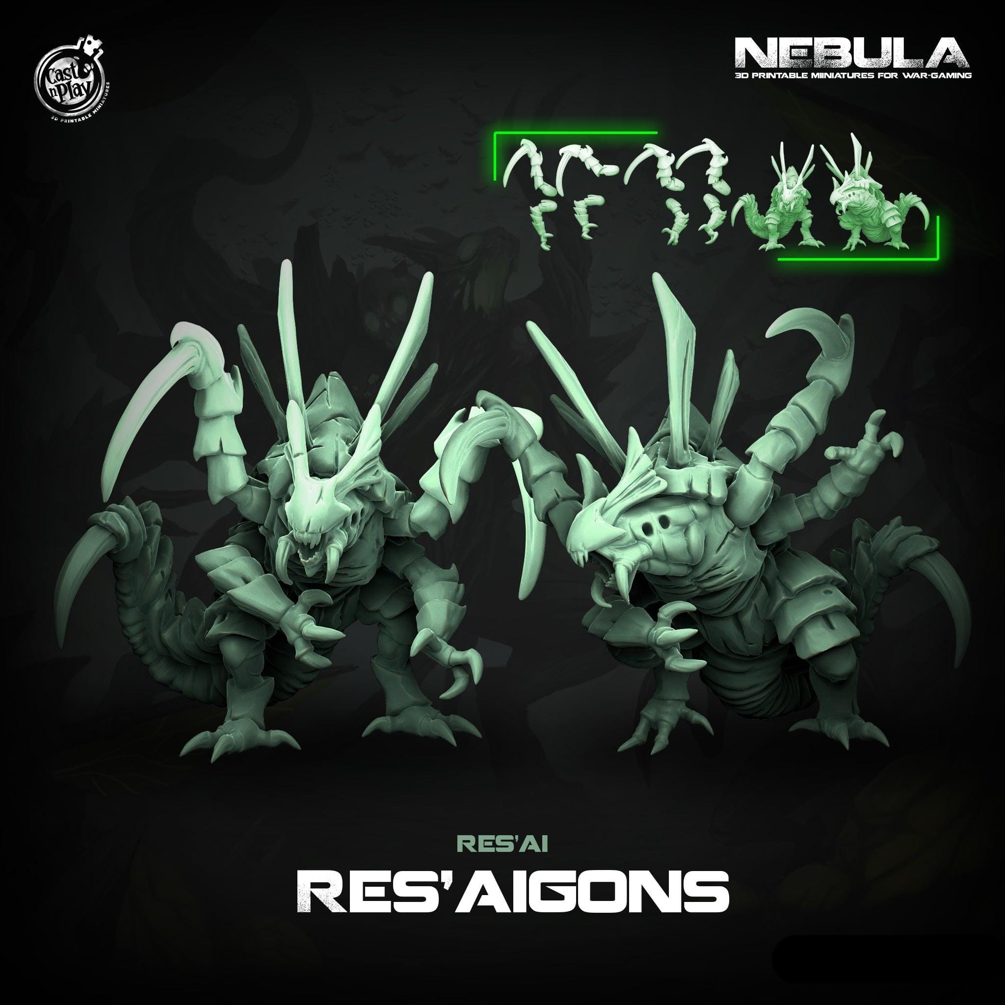 3D Printed Cast n Play Res'aigons Nebula Origins 28mm 32mm D&D