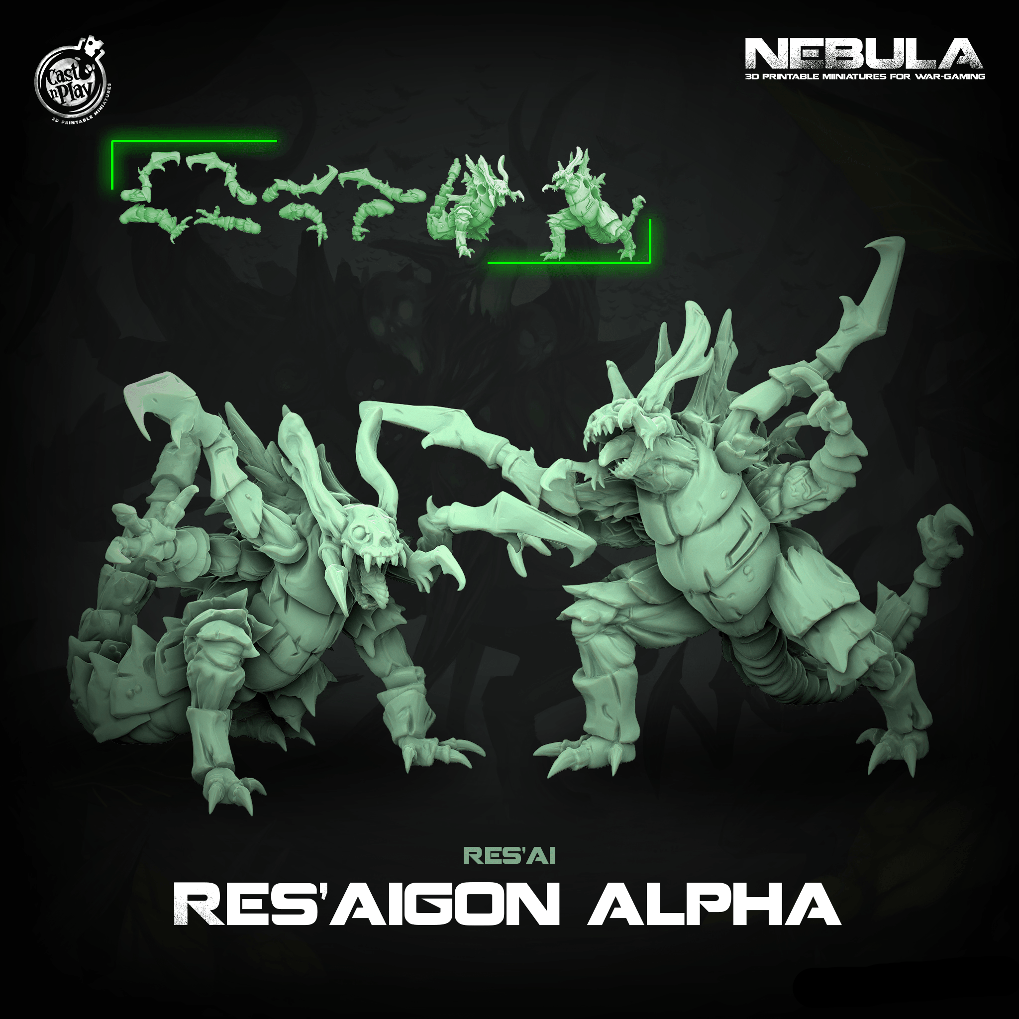 3D Printed Cast n Play Resaigon Alpha Nebula Origins 28mm 32mm D&D