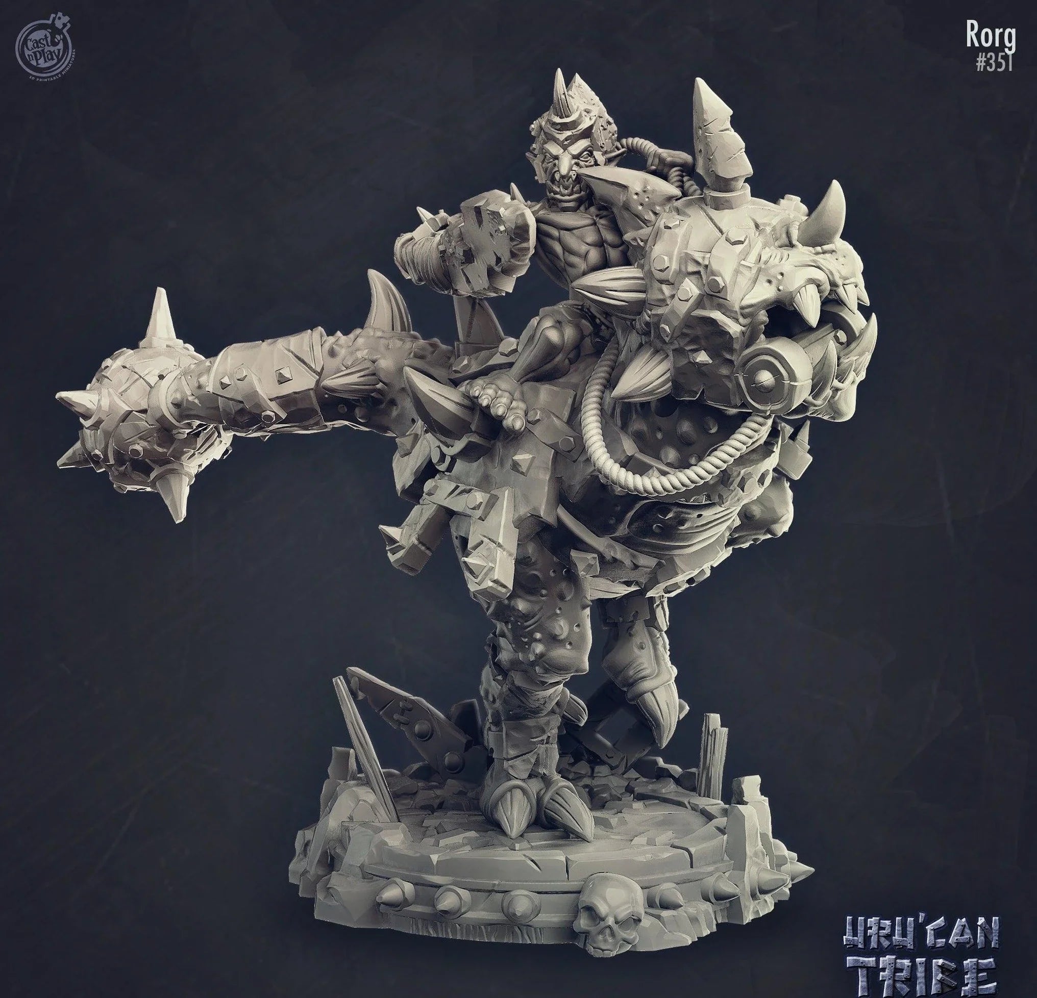 3D Printed Cast n Play Rorg Uru'Can Tribe 28mm 32mm D&D