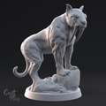 3D Printed Cast n Play - Sabertooth Tiger 28mm 32mm D&D