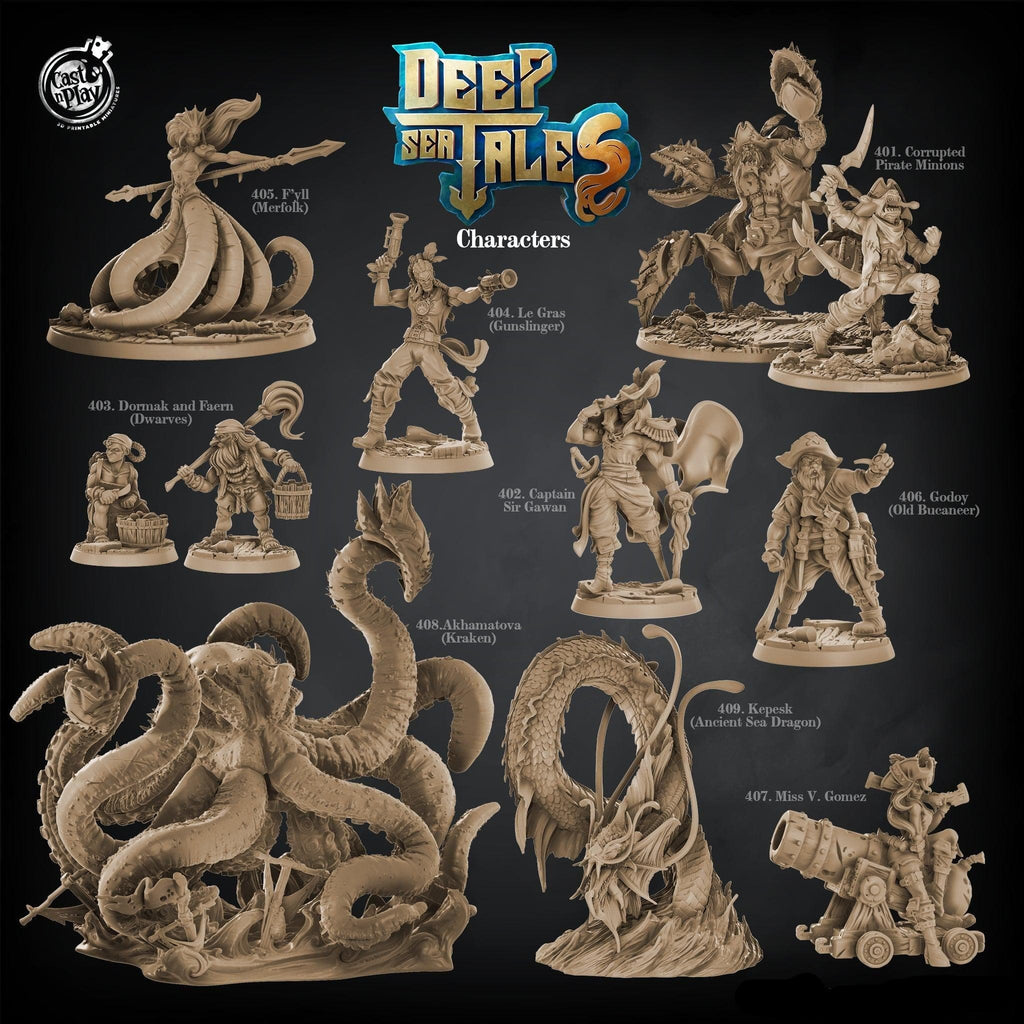 3D Printed Cast n Play Ship Props 28mm 32mm D&D