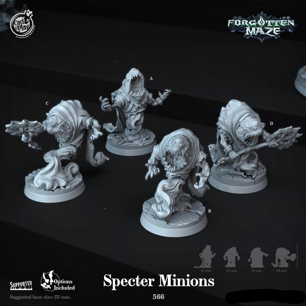 3D Printed Cast n Play Specter Minions Forgotten Maze 28mm 32mm D&D