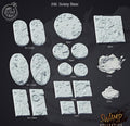 3D Printed Cast n Play Swamp Bases Set 28mm 32mm D&D