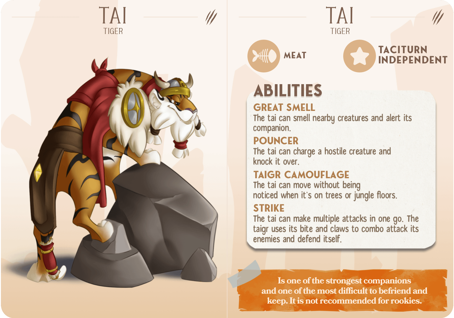 3D Printed Cast n Play Tai - The Tiger Companions 28mm 32mm D&D