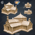 3D Printed Cast n Play Temple Kingdom Of Thamarya 28mm 32mm D&D
