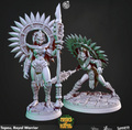 3D Printed Cast n Play Tepeu, Royal Warrior Masks of Kiimil 28 32mm D&D