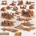 3D Printed Cast n Play Terrain Essentials - Steampunk Workshop Difficult Terrain and Debris