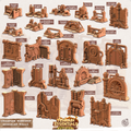 3D Printed Cast n Play Terrain Essentials - Steampunk Workshop Modular Walls 28mm 32mm