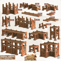 3D Printed Cast n Play Terrain Essentials - Steampunk Workshop Platforms 28mm 32mm