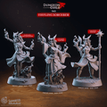 3D Printed Cast n Play Tiefling Sorcerer Dungeon Guild Set 28mm 32mm D&D