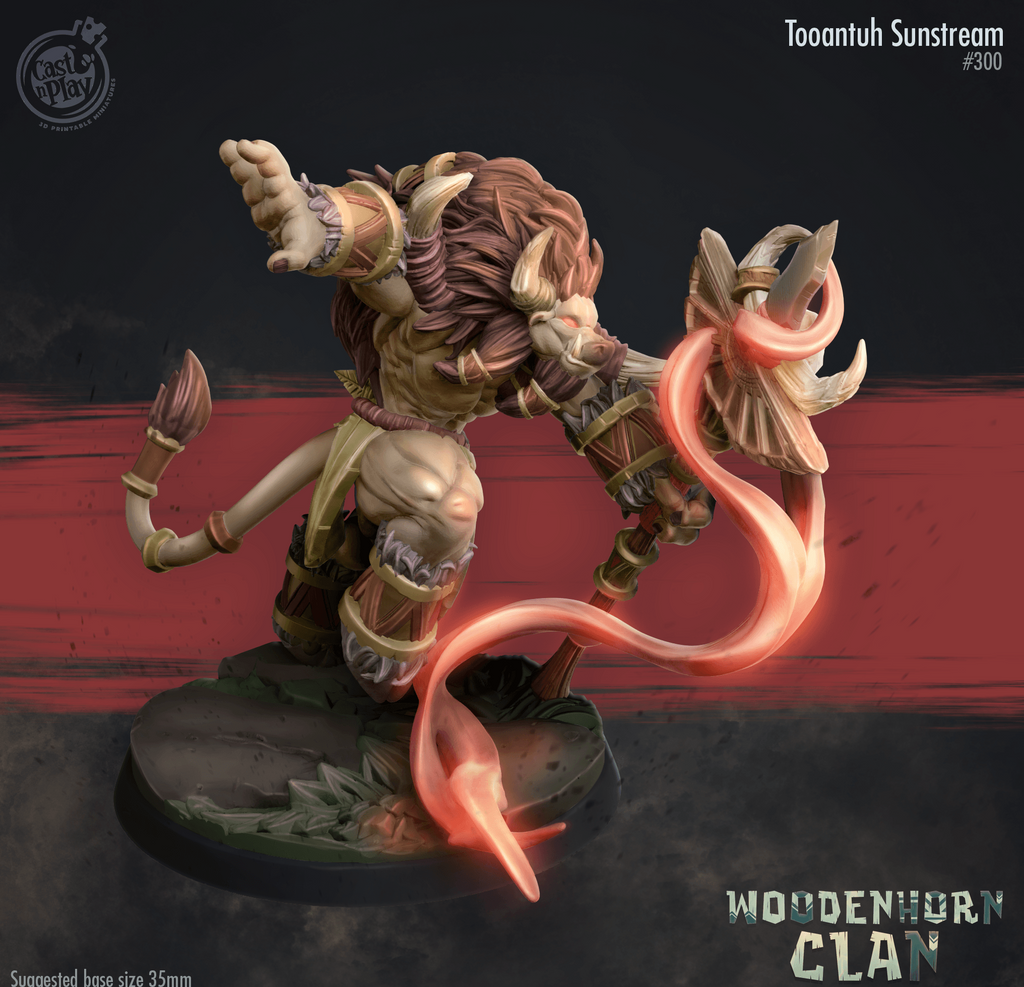 3D Printed Cast n Play Tooantuh Sunstream 28mm 32mm D&D