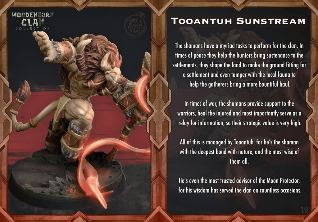 3D Printed Cast n Play Tooantuh Sunstream 28mm 32mm D&D