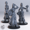 3D Printed Cast n Play Town Girl Townsfolk 28mm 32mm D&D