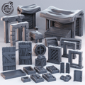 3D Printed Cast n Play Town Modular Props Townsfolk 28mm 32mm D&D