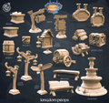 3D Printed Cast n Play Town Props Pack Kingdom Of Thamarya 28mm 32mm D&D