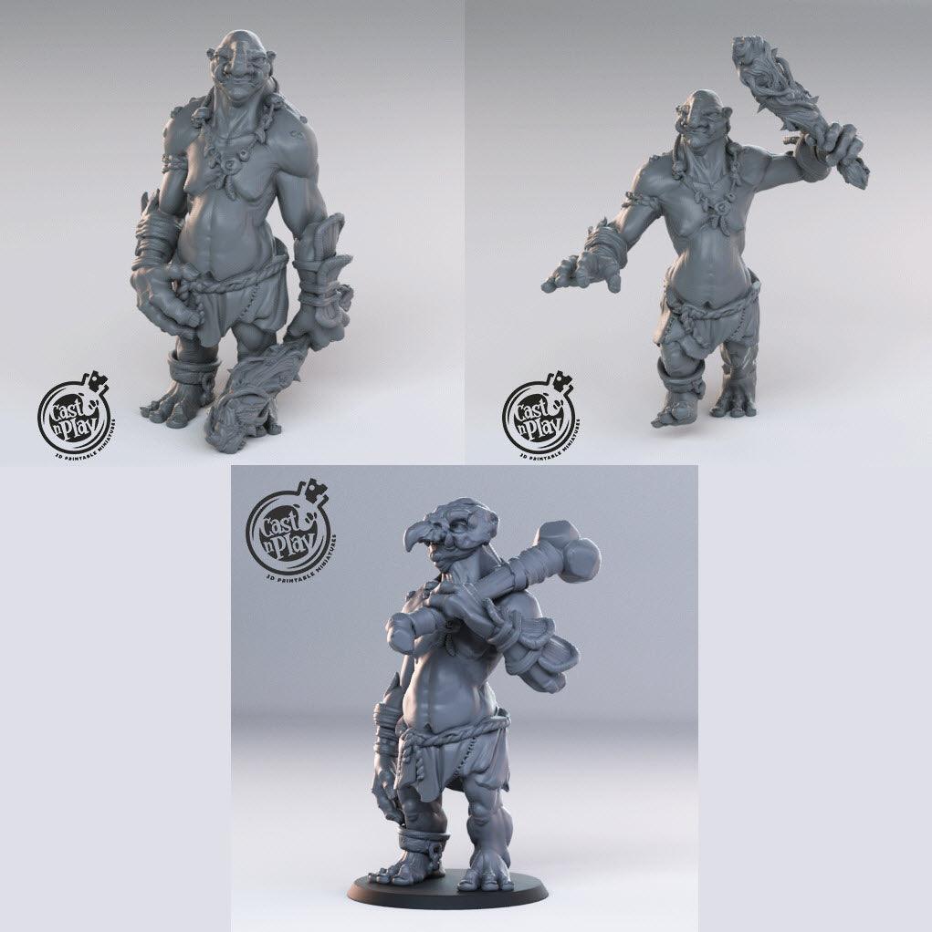 3D Printed Cast n Play Trolls 28mm 32mm D&D