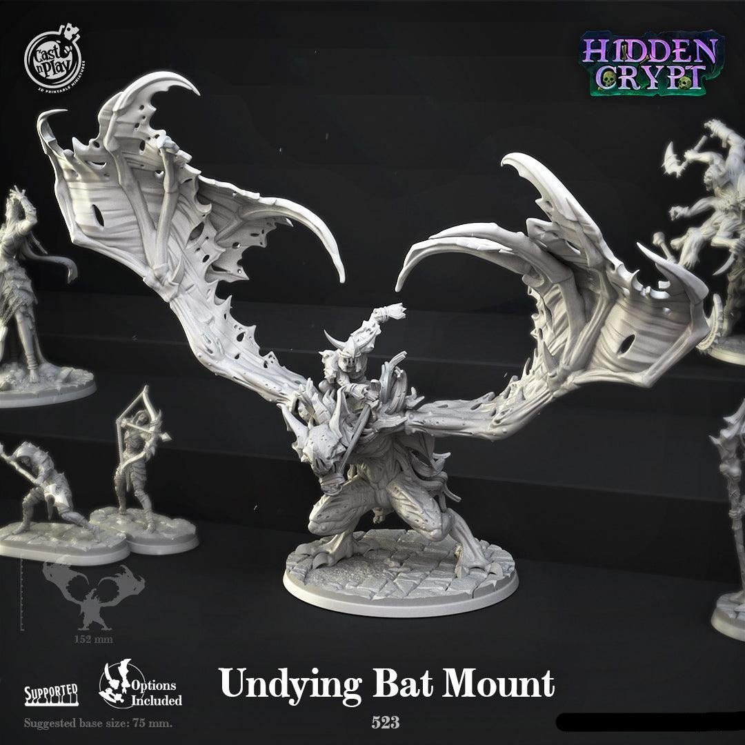 3D Printed Cast n Play Undying Bat Mount Hidden Crypt 28 32mm D&D