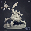 3D Printed Cast n Play Uru Can Tribe - Krogulk The Goblin King 28mm 32mm D&D