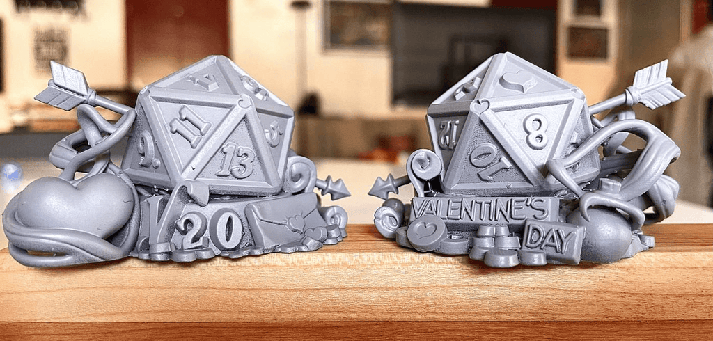 3D Printed Cast n Play Valentines Day Gamer Display D&D