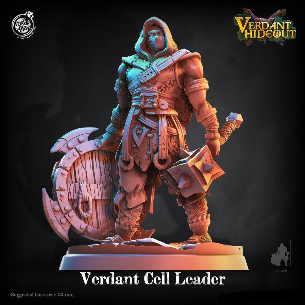 3D Printed Cast n Play Verdant Cell Leader Bandit Captain 28mm 32mm D&D