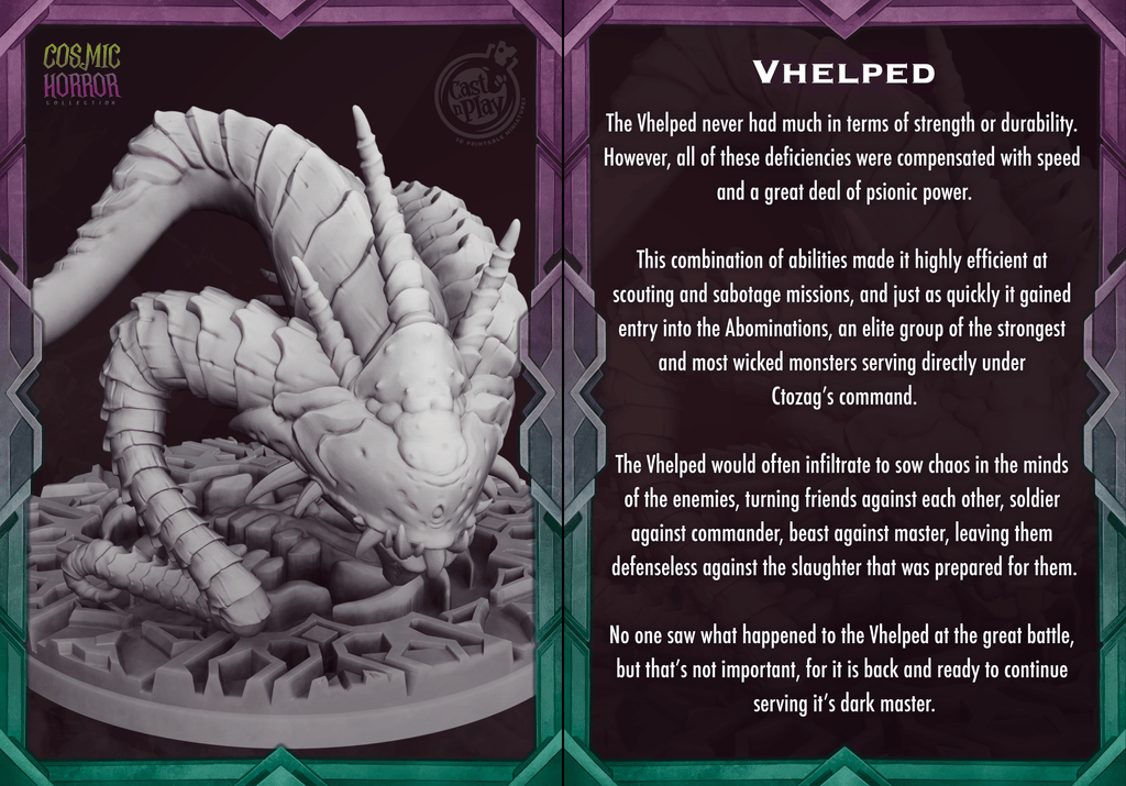 3D Printed Cast n Play Vhelped Cosmic Horrors 28mm 32mm D&D