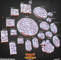 3D Printed Cast n Play Wastelands Bases Warriors of the Wastelands 28mm 32mm D&D