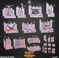 3D Printed Cast n Play Wastelands Walls Warriors of the Wastelands 28mm 32mm D&D