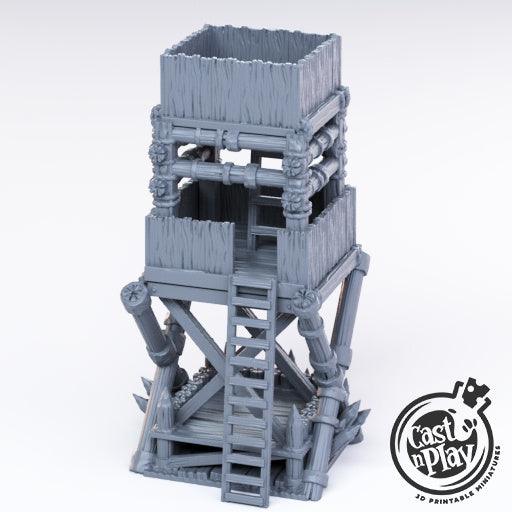 3D Printed Cast n Play - Watchtower 28mm 32mm D&D