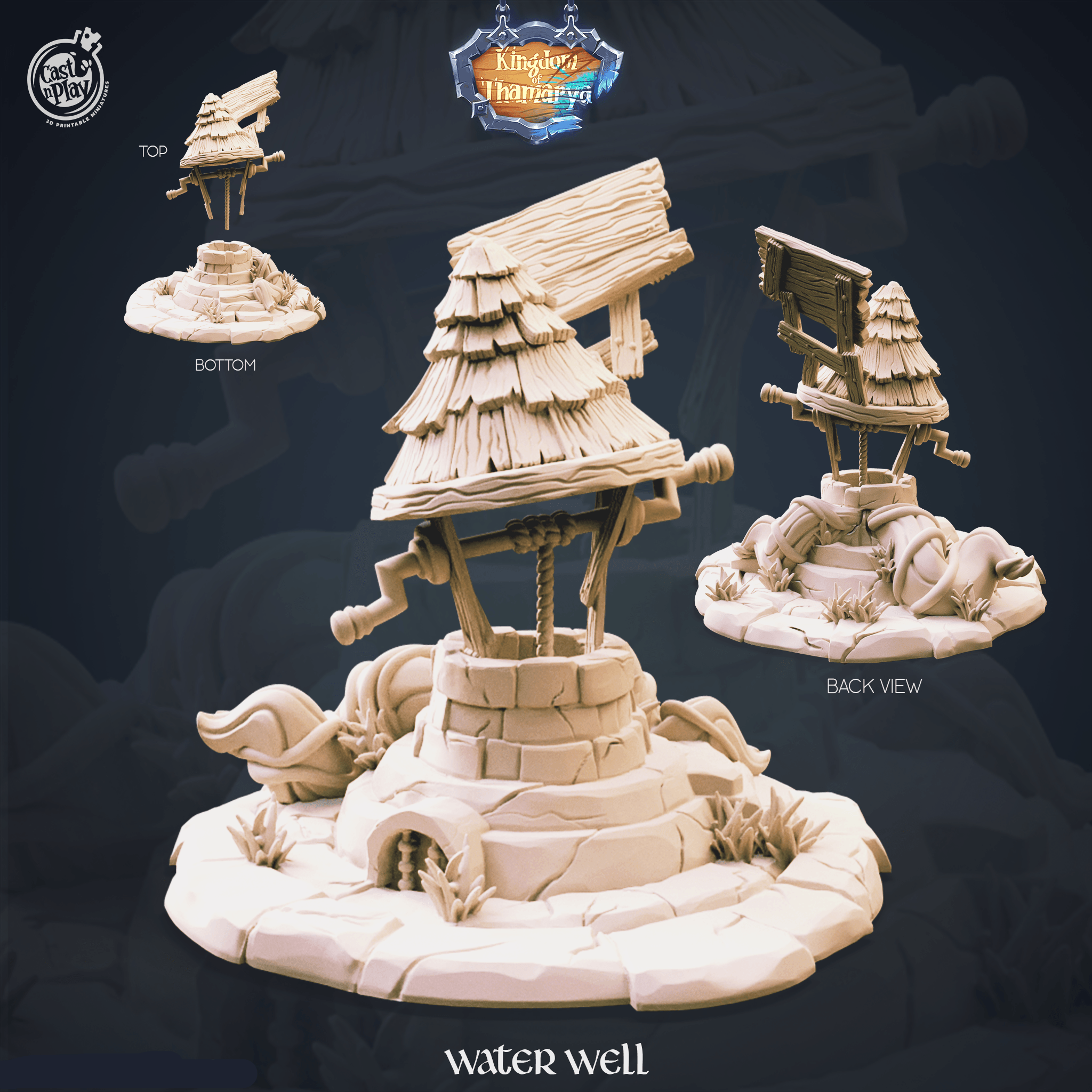 3D Printed Cast n Play Water Well Kingdom Of Thamarya 28mm 32mm D&D
