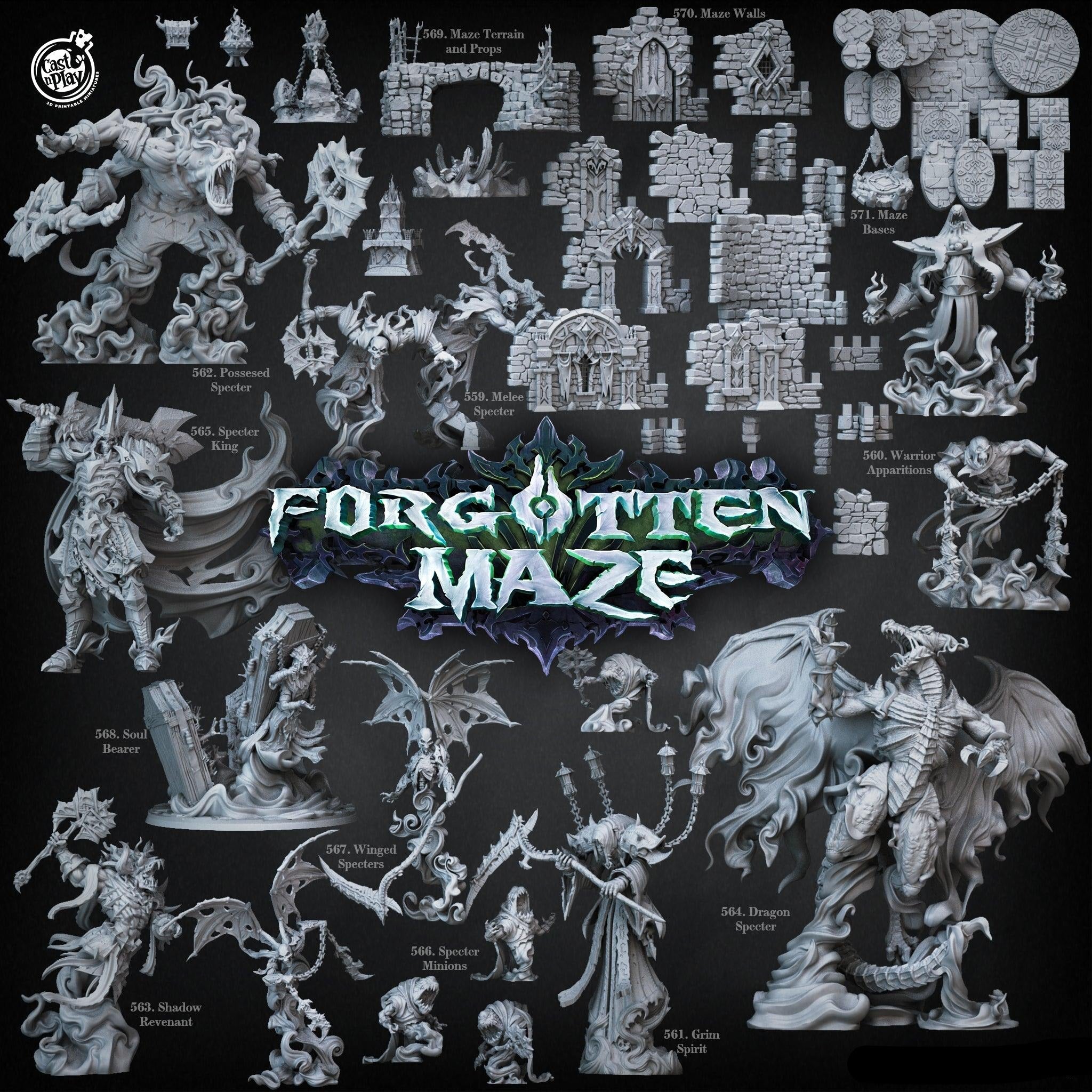 3D Printed Cast n Play Winged Specters Forgotten Maze 28mm 32mm D&D
