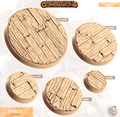 3D Printed Cast n Play Wood Bases Companion's Bases - Starter Pack Companions 28mm 32mm D&D