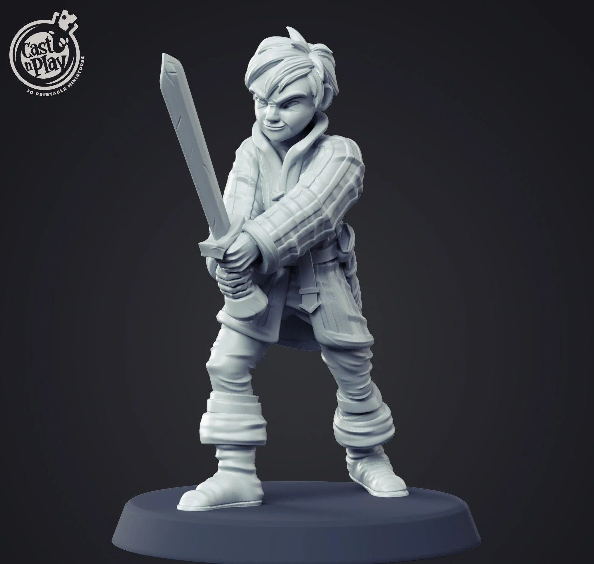 3D Printed Cast n Play Young Squire 28mm 32mm D&D