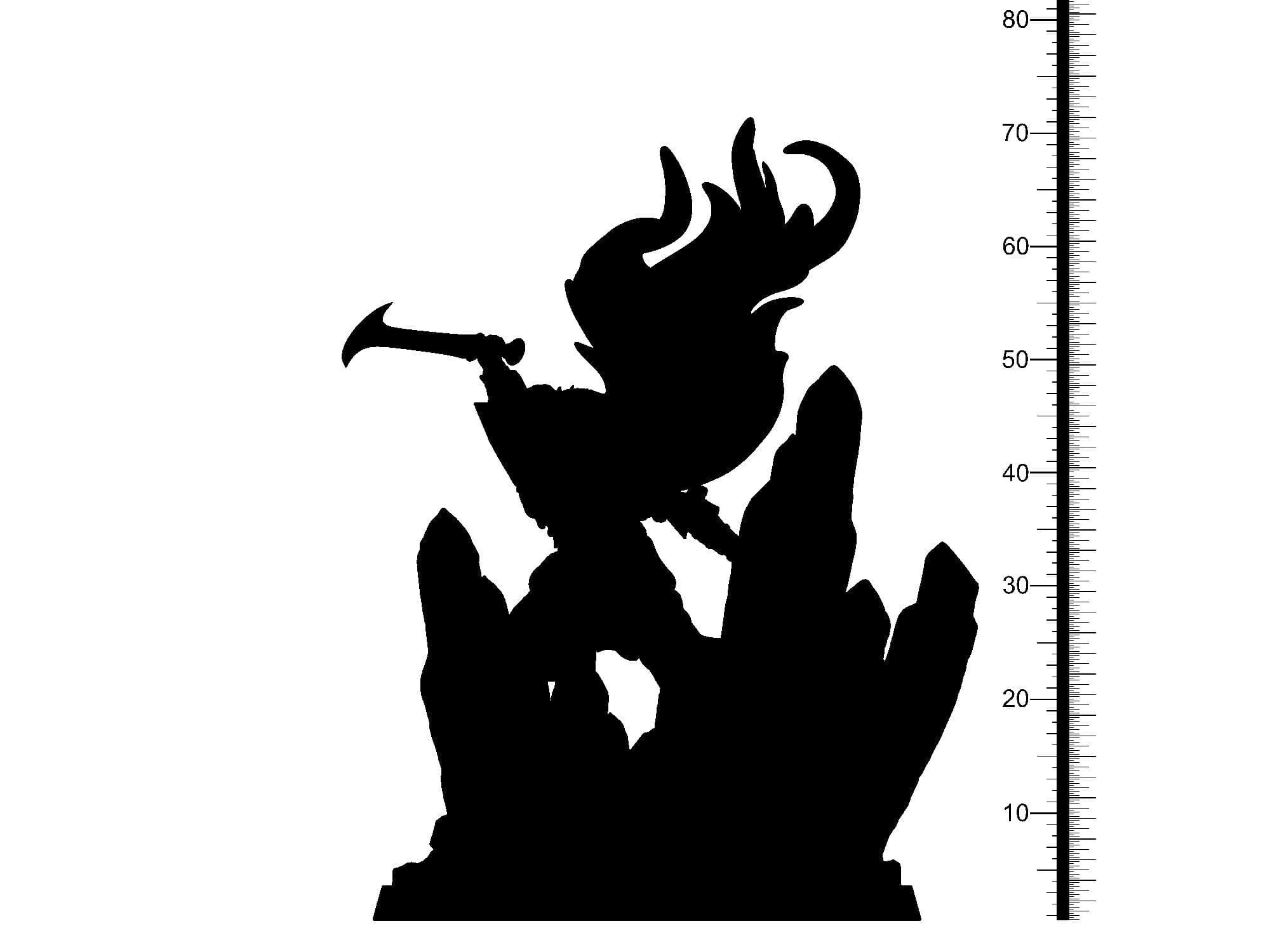 3D Printed Clay Cyanide Adbar Ethiopian Mythos 28 32 mm D&D