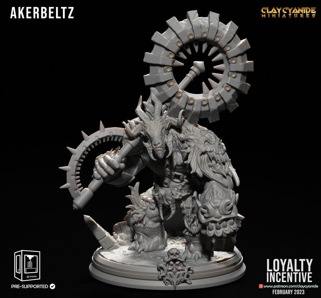 3D Printed Clay Cyanide Akerbeltz 28 32 mm D&D