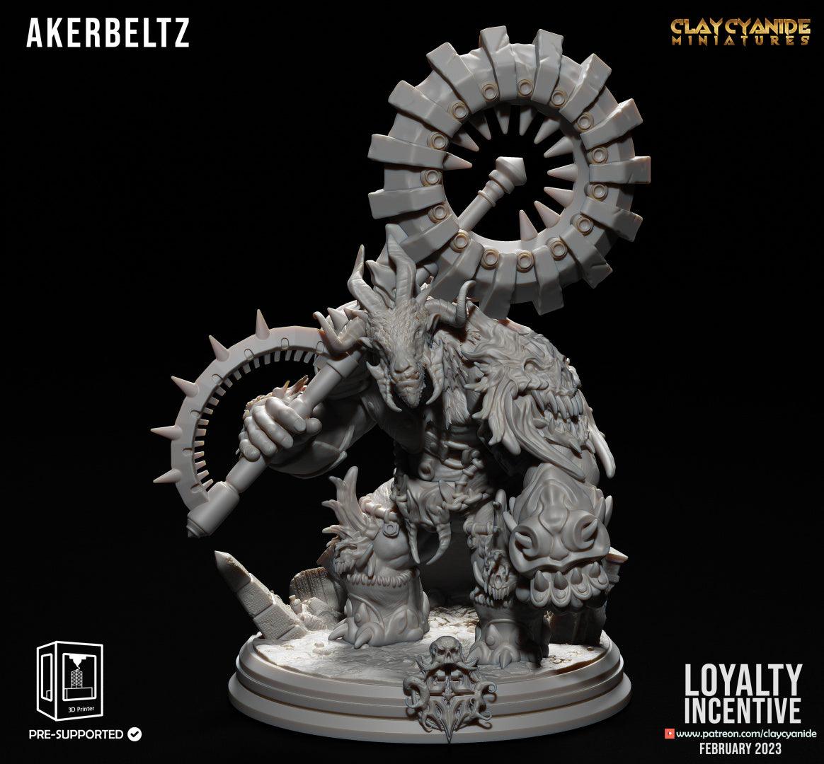 3D Printed Clay Cyanide Akerbeltz 28 32 mm D&D