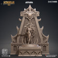 3D Printed Clay Cyanide Akivasha and Throne Hyborean Age Ragnarok D&D