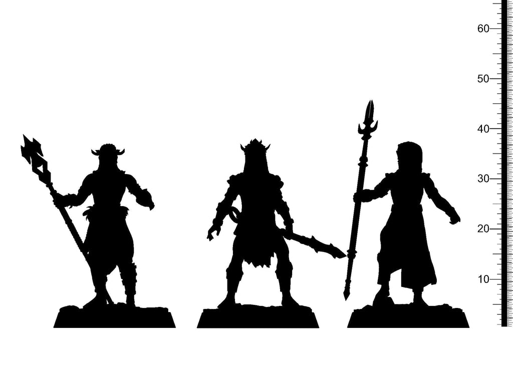 3D Printed Clay Cyanide Aksum Warriors Ethiopian Mythos 28 32 mm D&D