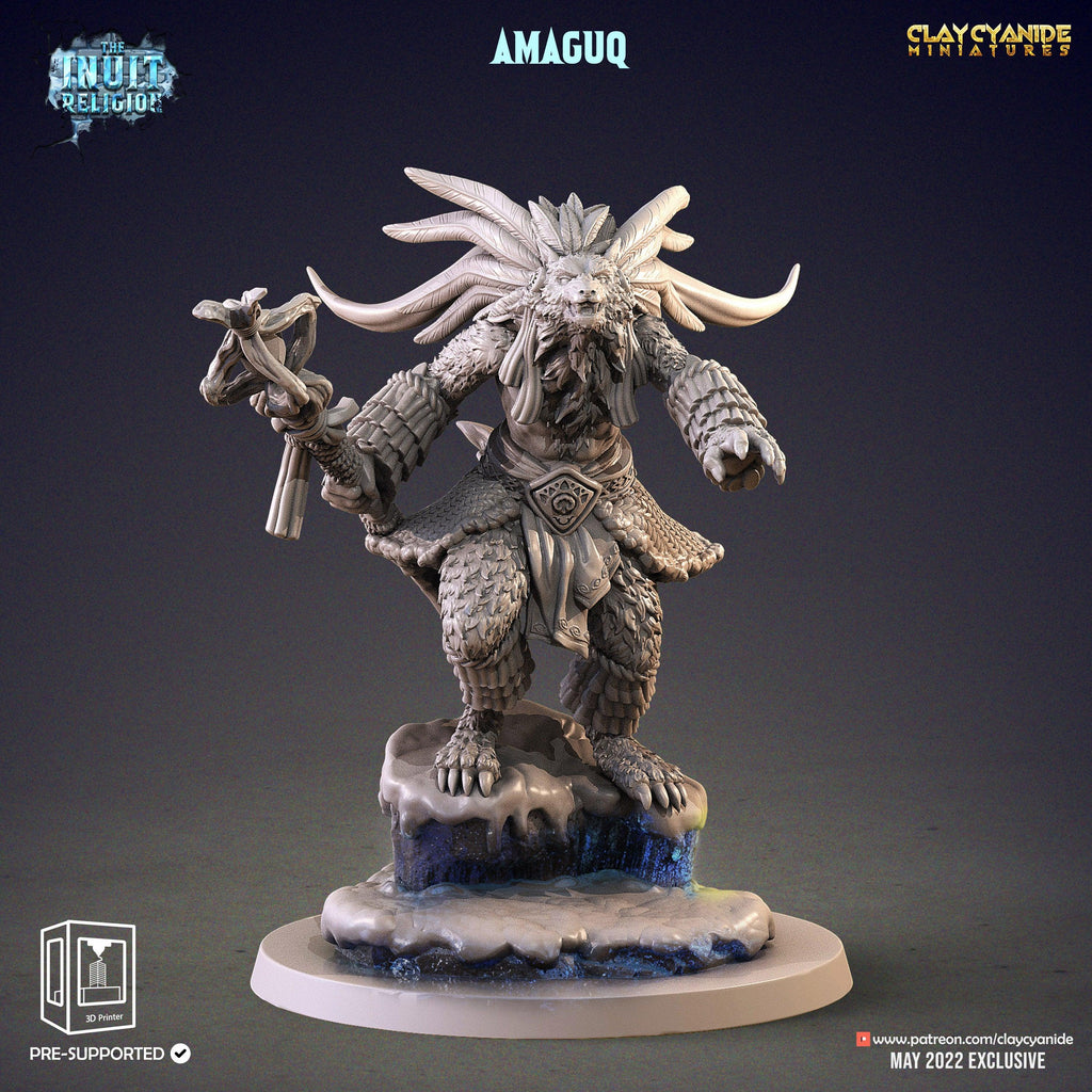3D Printed Clay Cyanide Amaguq Inuit Religion Ragnarok D&D