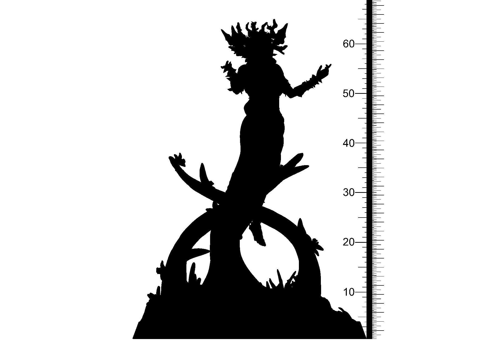 3D Printed Clay Cyanide Amalur Euskal Mythology 28 32 mm D&D