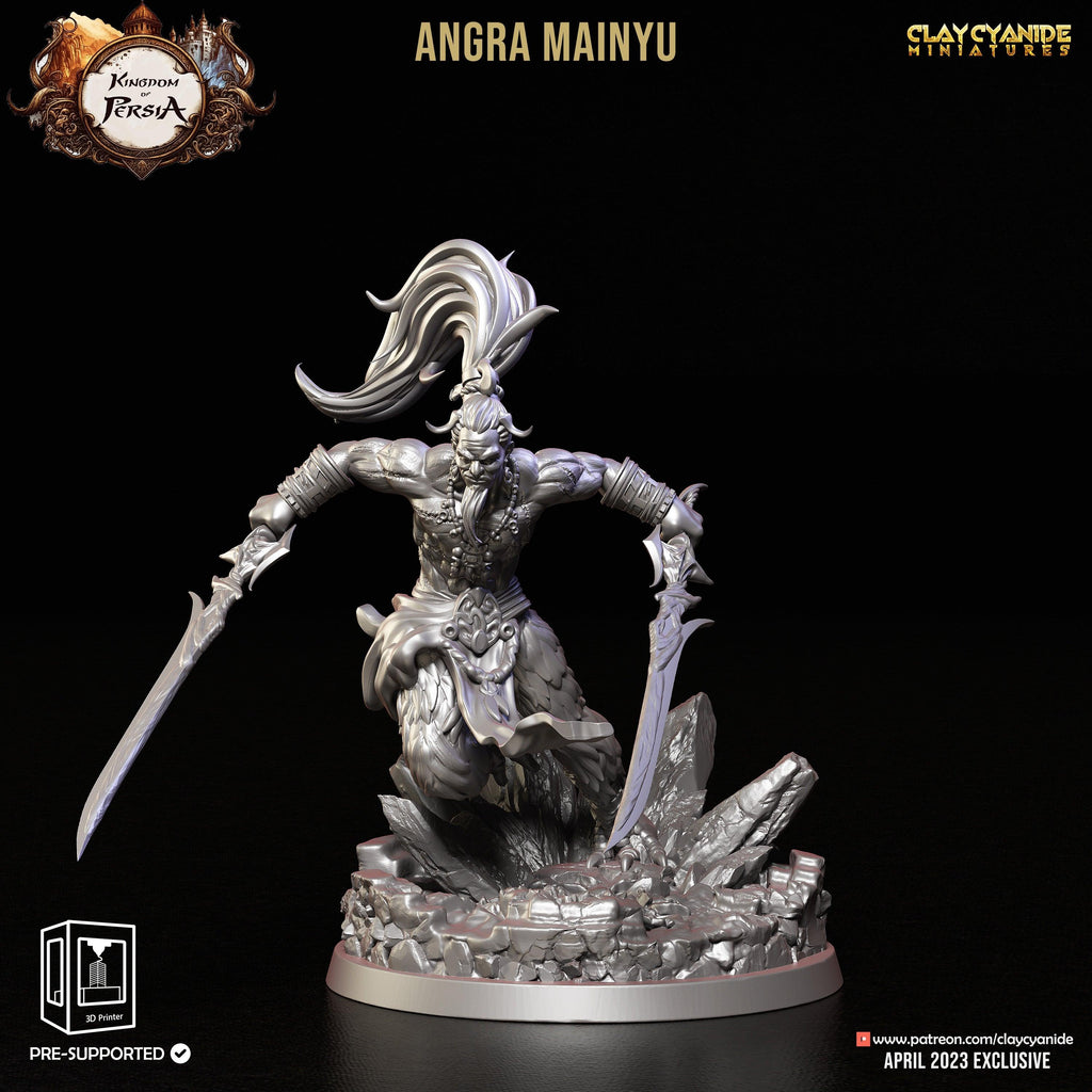3D Printed Clay Cyanide Angra Mainyu Kingdom of Persia 28 32 mm D&D