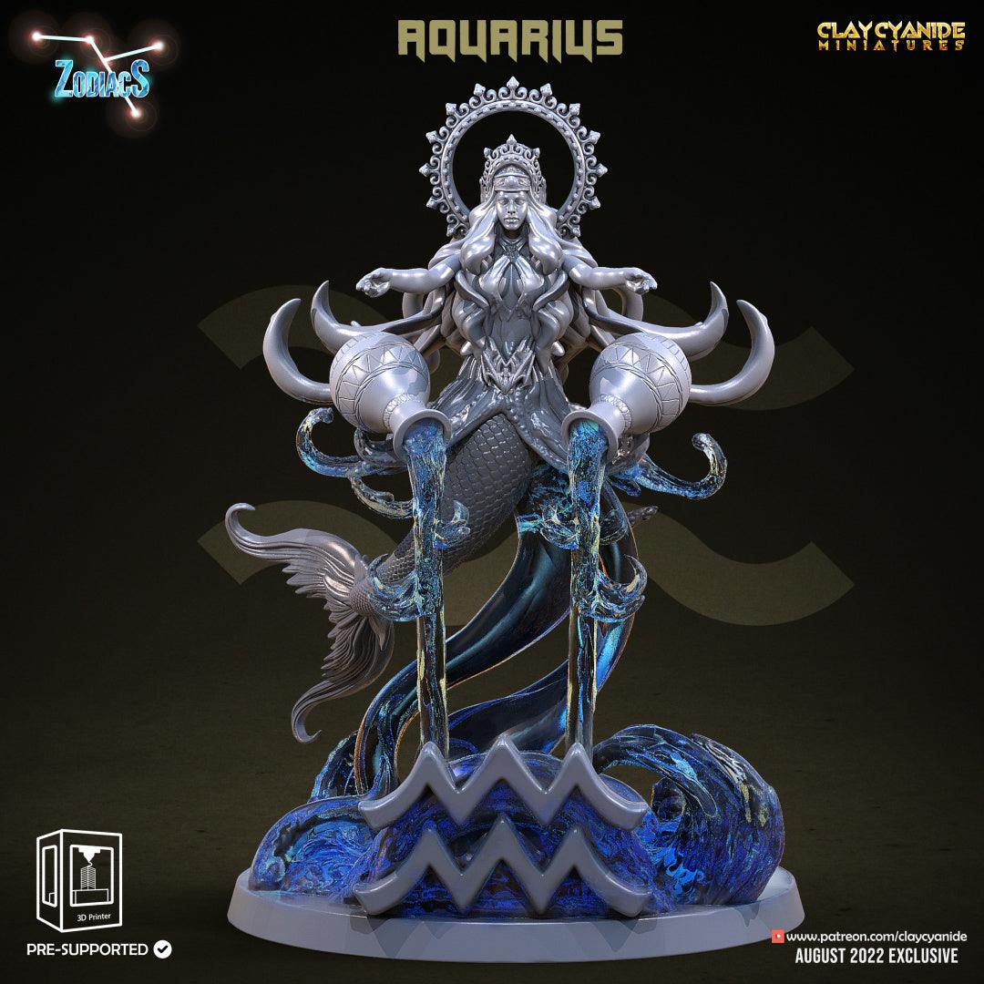 3D Printed Clay Cyanide Aquarius Zodics 28mm-32mm Ragnarok D&D