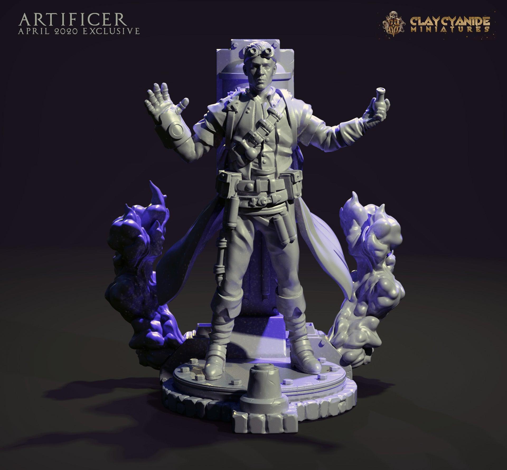 3D Printed Clay Cyanide Artificer 28mm-32mm Ragnarok D&D