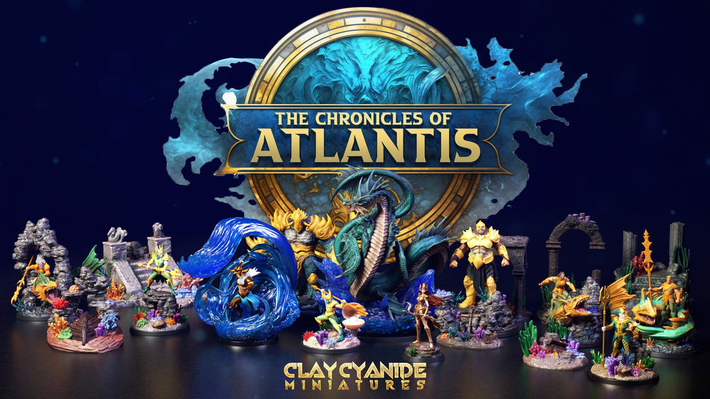 3D Printed Clay Cyanide Atalanta The Chronicles of Atlantis 28 32 mm D&D