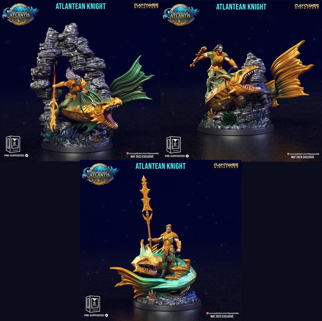 3D Printed Clay Cyanide Atlantean Knights The Chronicles of Atlantis 28 32 mm D&D