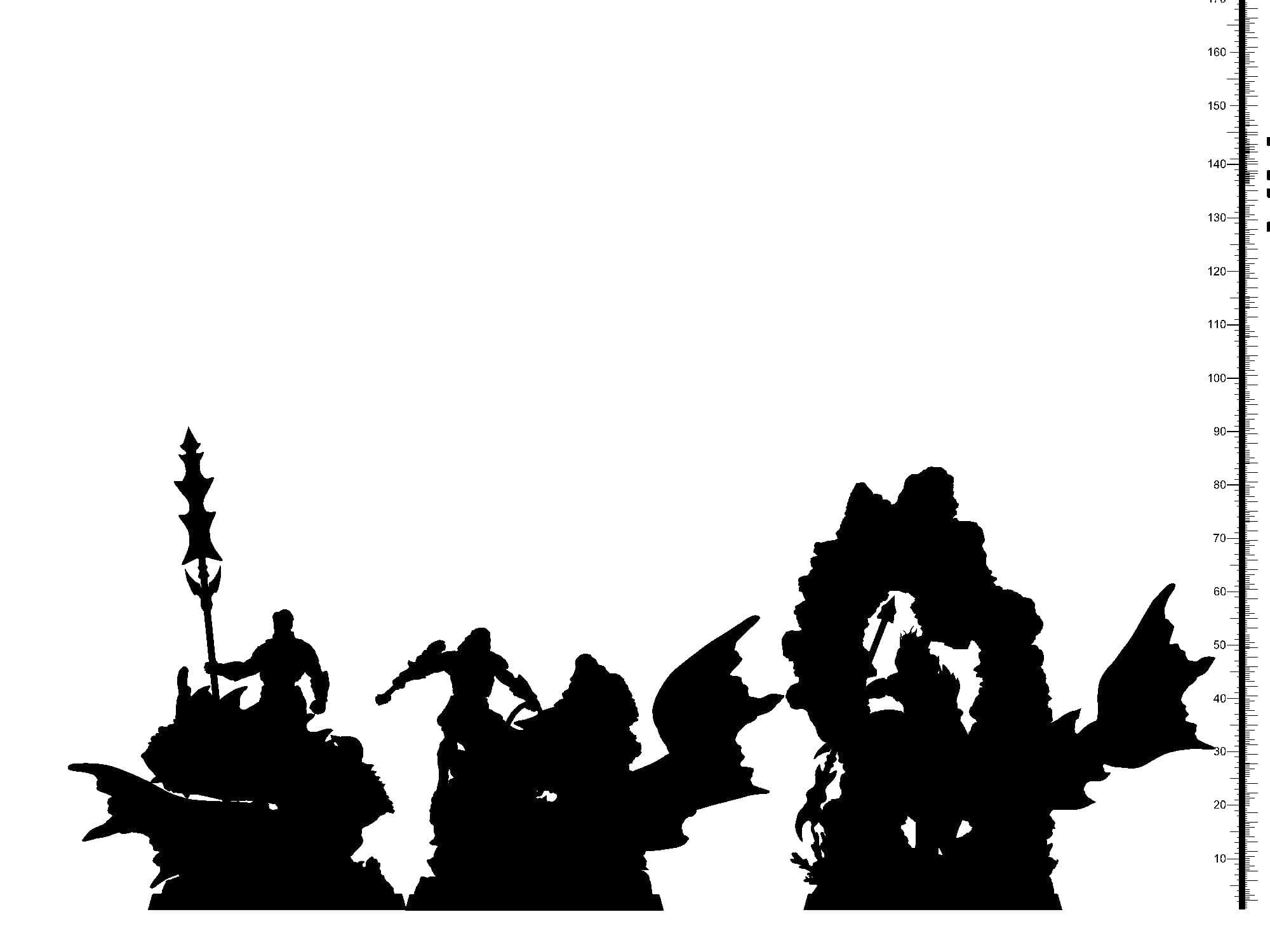 3D Printed Clay Cyanide Atlantean Knights The Chronicles of Atlantis 28 32 mm D&D