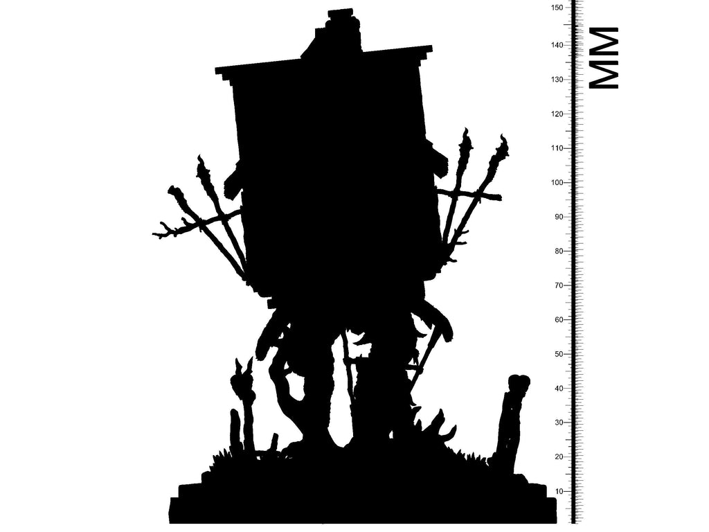 3D Printed Clay Cyanide Baba Yaga's Hut 28mm-32mm Ragnarok D&D